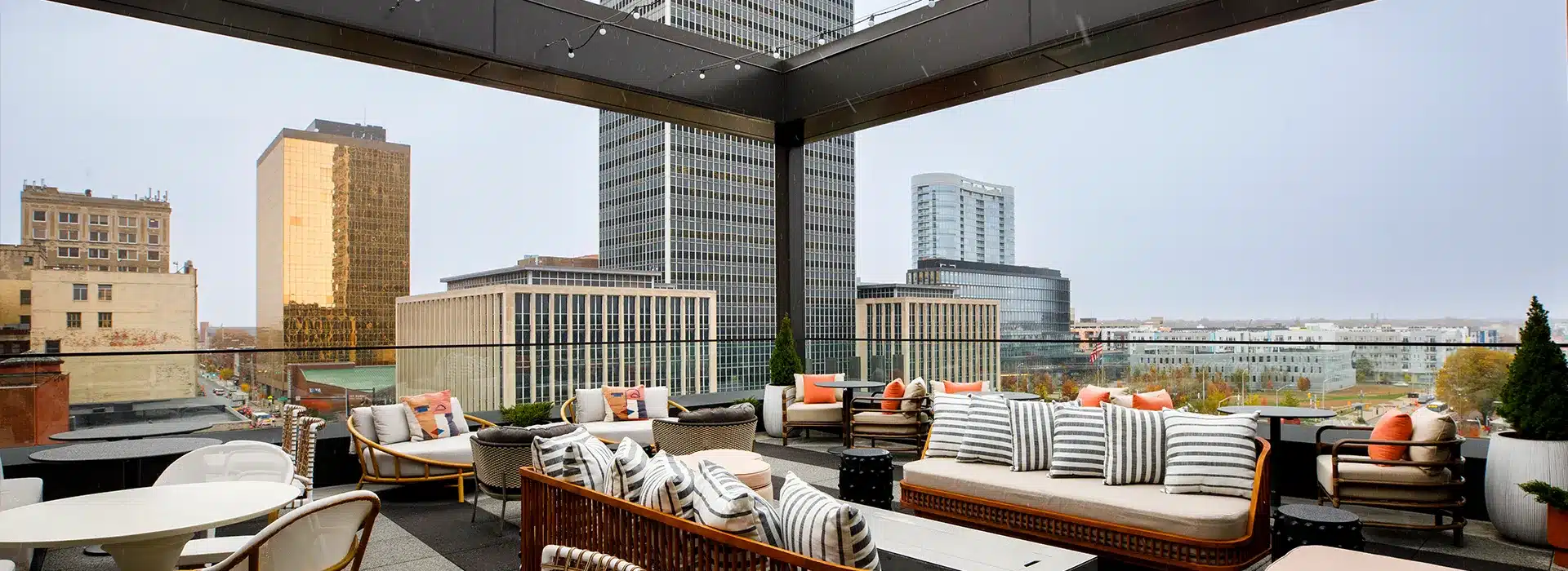 Cannon Ball Lounge Rooftop Bar at Day, Hotel Indy, Indianapolis, Indiana, United States