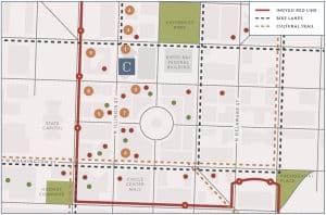 Capital Center static map featuring parking