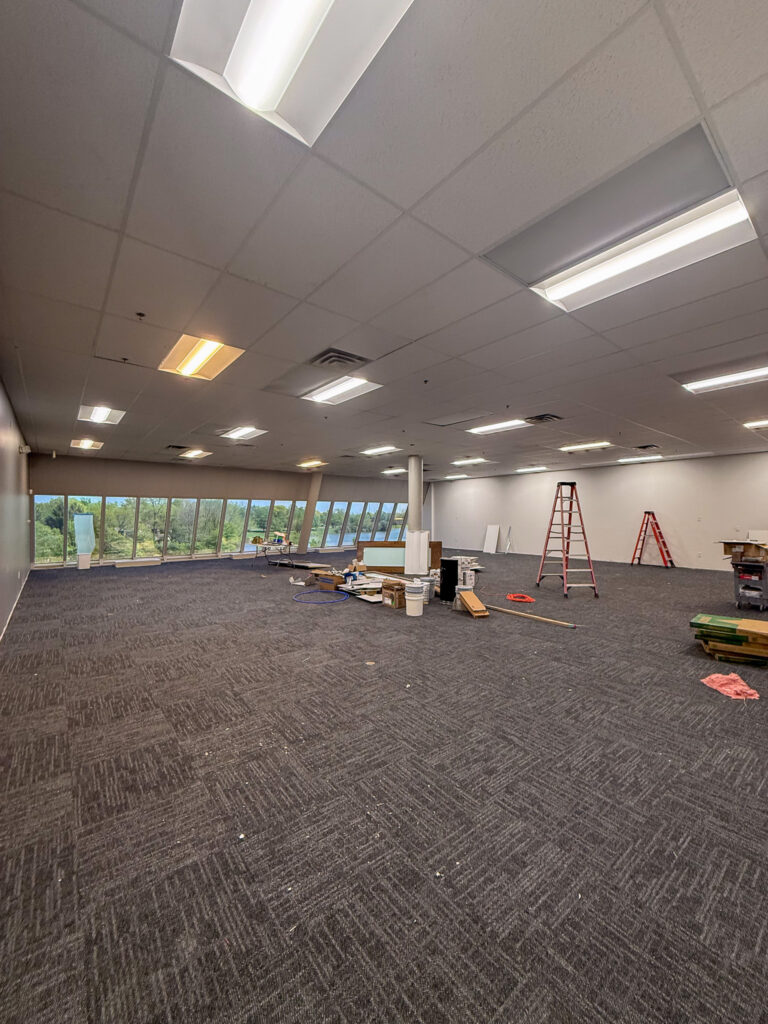open office room under construction
